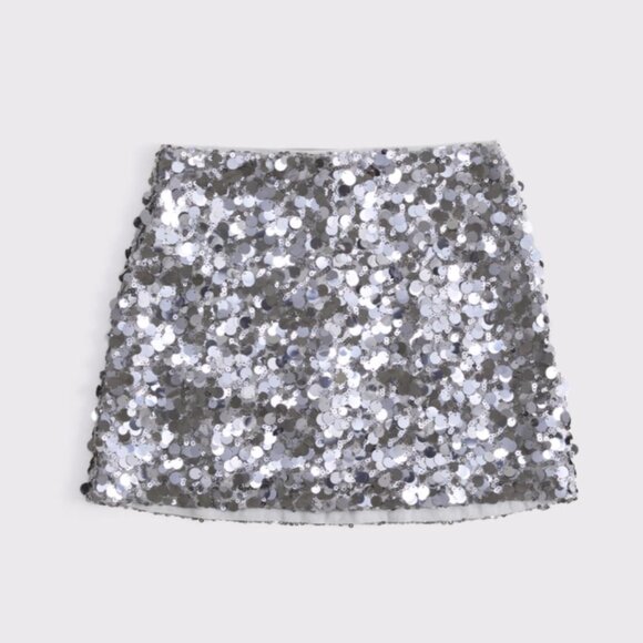 Abercrombie & Fitch Dresses & Skirts - Silver Sequin Mini Skort